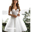 Cute Sweetheart Applique Organza Short Wedding Dresses, BGH071
