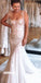 Elegant Spaghetti Strap Lace Mermaid Wedding Dresses, BGH084