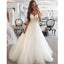 A Line Spaghetti Strap Sweetheart Charming Applique Long Wedding Dresses, BGP261